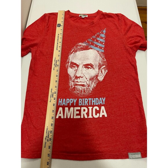 Tipsy Elves Men's Happy Birthday America Abe Lincoln Tri-Blend T Shirt Size S - Picture 8 of 8